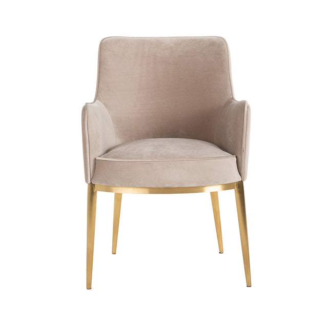 Stoel Breeze khaki velvet / brushed gold fire retardant (FR-Quartz 903 Khaki) van Richmond Interiors – Luxe comfort op maat van PureWonen. Vraag naar de beste prijs.