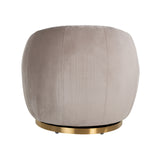 Draaifauteuil Jago khaki velvet / brushed gold (Quartz Khaki 903) van Richmond Interiors – Luxe comfort op maat van PureWonen. Vraag naar de beste prijs.
