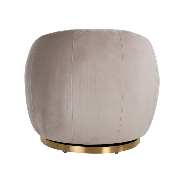 Draaifauteuil Jago khaki velvet / brushed gold (Quartz Khaki 903) van Richmond Interiors – Luxe comfort op maat van PureWonen. Vraag naar de beste prijs.
