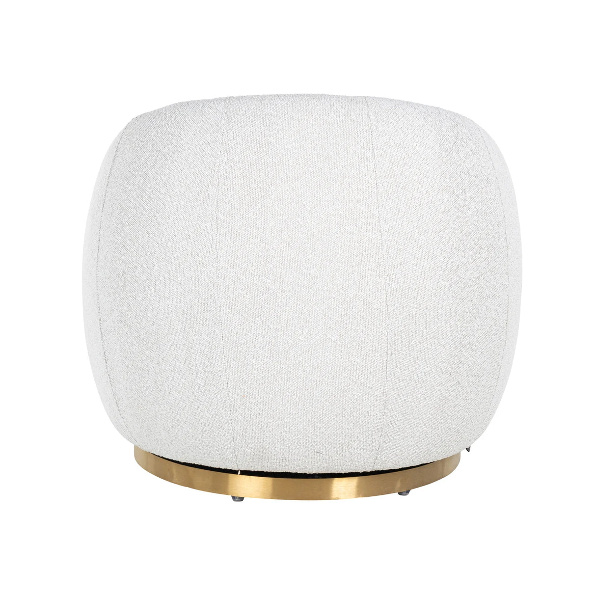 Lounge stoel Jago white bouclé swivel