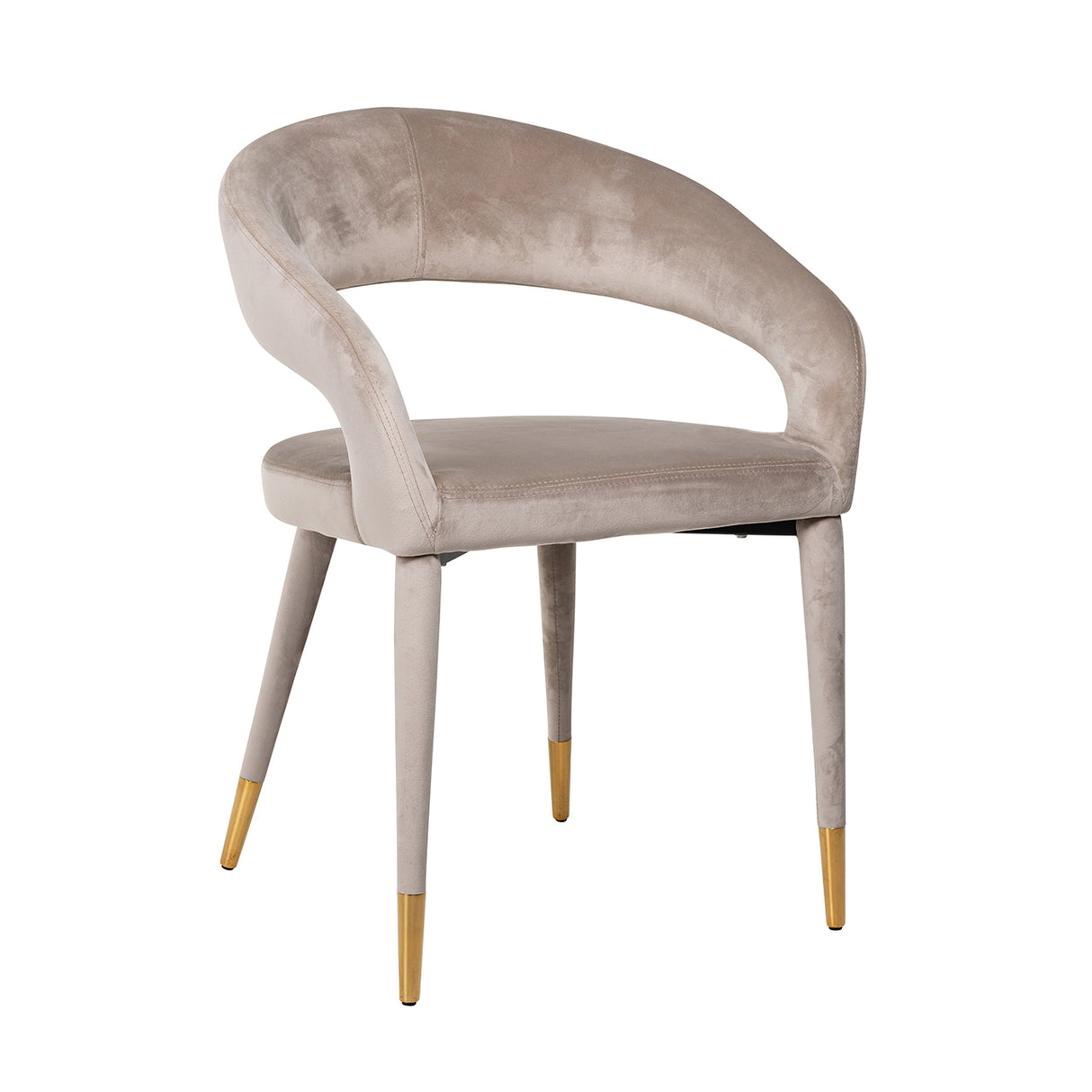 Stoel Gia khaki velvet fire retardant (FR-Quartz 903 Khaki) van Richmond Interiors – Luxe comfort op maat van PureWonen. Vraag naar de beste prijs.