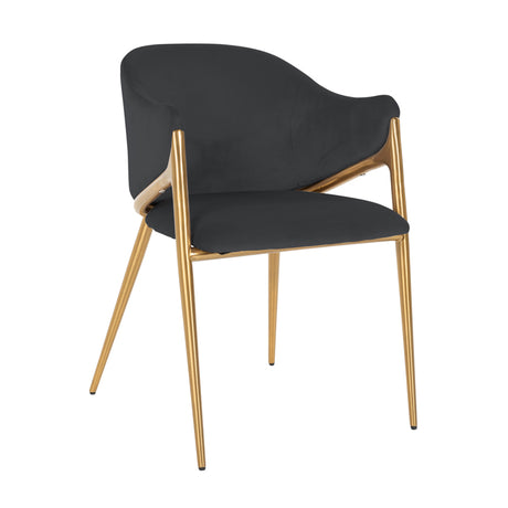 Stoel Gwen antraciet velvet fire retardant (FR-Quartz 801 Antraciet) van Richmond Interiors – Luxe comfort op maat van PureWonen. Vraag naar de beste prijs.