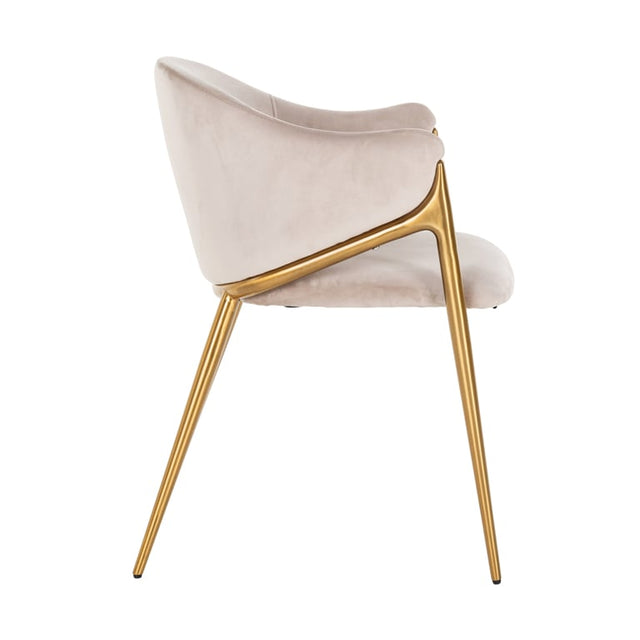 Stoel Gwen khaki velvet fire retardant (FR-Quartz 903 Khaki) van Richmond Interiors – Luxe comfort op maat van PureWonen. Vraag naar de beste prijs.