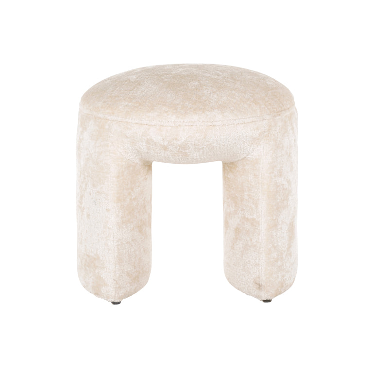 Poef Fargo  white chenille (Bergen 900 white chenille) van Richmond Interiors – Luxe comfort op maat van PureWonen. Vraag naar de beste prijs.