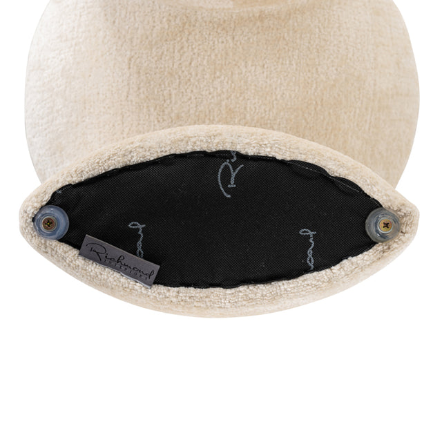 Poef Fargo  white chenille (Bergen 900 white chenille) van Richmond Interiors – Luxe comfort op maat van PureWonen. Vraag naar de beste prijs.