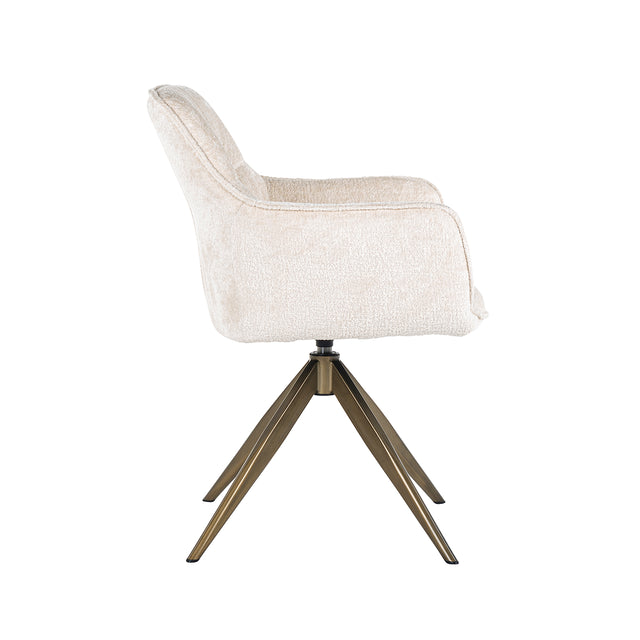 Draaistoel Aline white chenille fire retardant (FR-Bergen 900 white chenille) van Richmond Interiors – Luxe comfort op maat van PureWonen. Vraag naar de beste prijs.