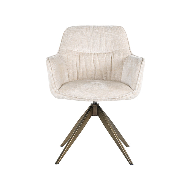 Draaistoel Aline white chenille fire retardant (FR-Bergen 900 white chenille) van Richmond Interiors – Luxe comfort op maat van PureWonen. Vraag naar de beste prijs.
