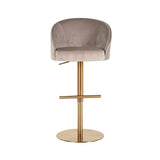 Bar/counter stoel Zabi draaibaar khaki velvet (Quartz Khaki 903) van Richmond Interiors – Luxe comfort op maat van PureWonen. Vraag naar de beste prijs.