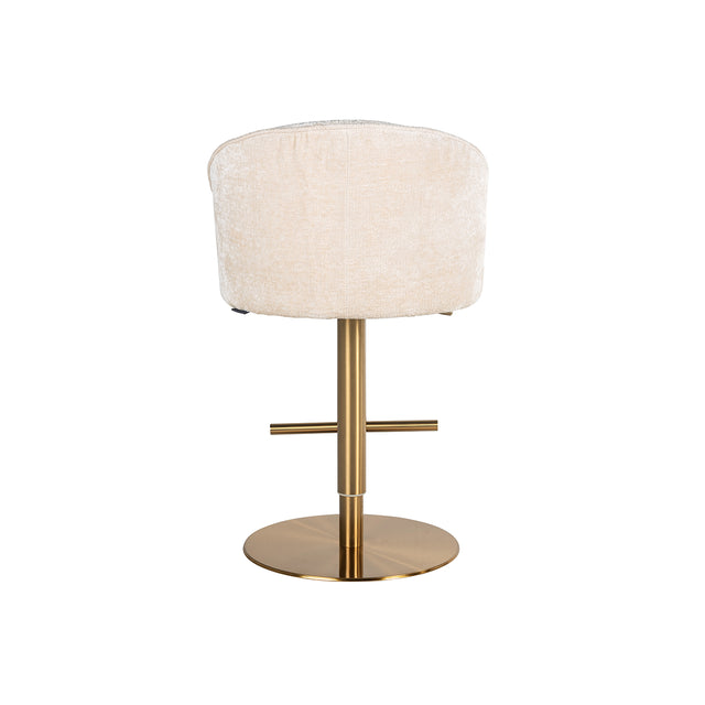 Bar/counter stoel Zabi draaibaar white chenille (Bergen 900 white chenille) van Richmond Interiors – Luxe comfort op maat van PureWonen. Vraag naar de beste prijs.