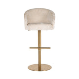 Bar/counter stoel Zabi draaibaar white chenille (Bergen 900 white chenille) van Richmond Interiors – Luxe comfort op maat van PureWonen. Vraag naar de beste prijs.