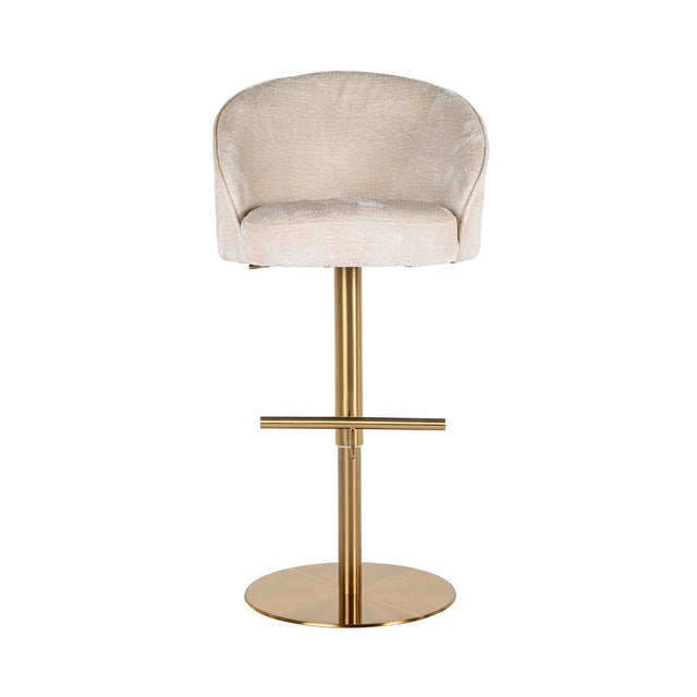 Bar/counter stoel Zabi draaibaar white chenille (Bergen 900 white chenille) van Richmond Interiors – Luxe comfort op maat van PureWonen. Vraag naar de beste prijs.