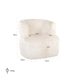 Fauteuil Donna white chenille (Bergen 900 white chenille) van Richmond Interiors – Luxe comfort op maat van PureWonen. Vraag naar de beste prijs.