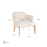 Fauteuil Venus white chenille (Bergen 900 white chenille) van Richmond Interiors – Luxe comfort op maat van PureWonen. Vraag naar de beste prijs.