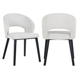Eetkamerstoel Savoy white bouclé