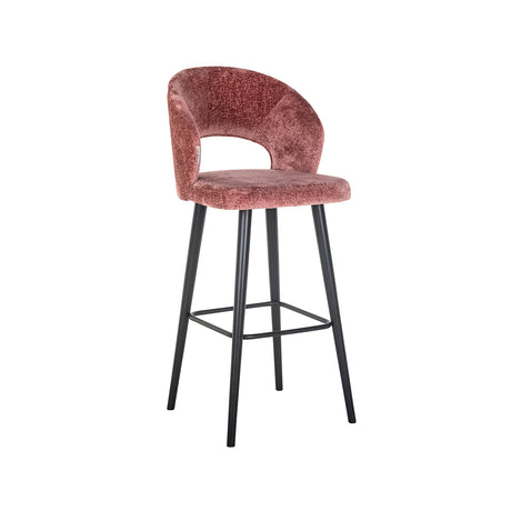 Barstoel Savoy rose  chenille (Bergen 705 rose chenille) van Richmond Interiors – Luxe comfort op maat van PureWonen. Vraag naar de beste prijs.