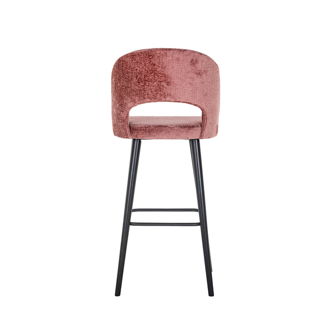 Barstoel Savoy rose  chenille (Bergen 705 rose chenille) van Richmond Interiors – Luxe comfort op maat van PureWonen. Vraag naar de beste prijs.