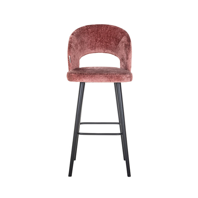 Barstoel Savoy rose  chenille (Bergen 705 rose chenille) van Richmond Interiors – Luxe comfort op maat van PureWonen. Vraag naar de beste prijs.