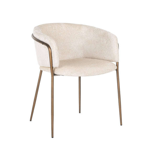 Stoel Minerva white chenille fire retardant (FR-Bergen 900 white chenille) van Richmond Interiors – Luxe comfort op maat van PureWonen. Vraag naar de beste prijs.