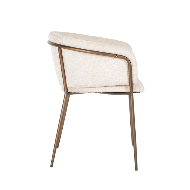 Stoel Minerva white chenille fire retardant (FR-Bergen 900 white chenille) van Richmond Interiors – Luxe comfort op maat van PureWonen. Vraag naar de beste prijs.