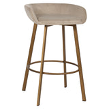 Barstoel Cressida low back khaki velvet (set of 2) (Quartz Khaki 903) van Richmond Interiors – Luxe comfort op maat van PureWonen. Vraag naar de beste prijs.
