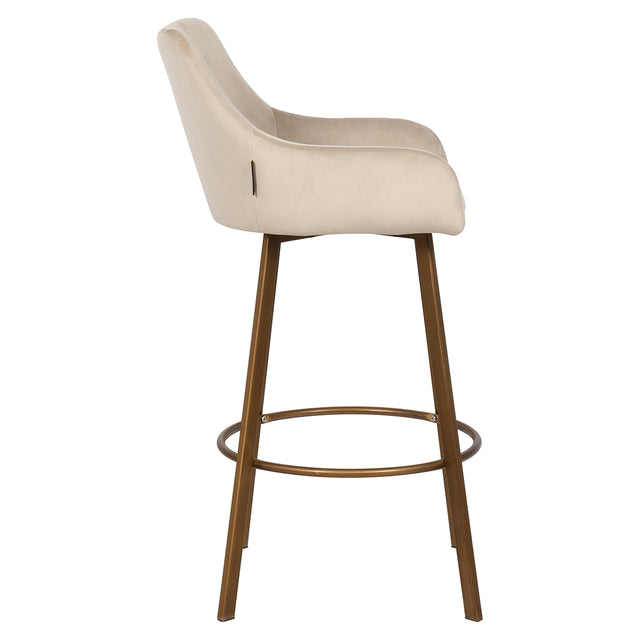 Barstoel Cressida high back khaki velvet (set of 2) (Quartz Khaki 903) van Richmond Interiors – Luxe comfort op maat van PureWonen. Vraag naar de beste prijs.