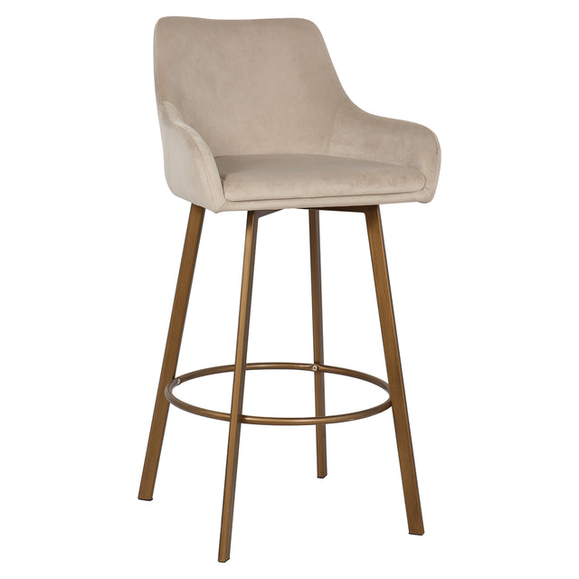 Barstoel Cressida high back khaki velvet (set of 2) (Quartz Khaki 903) van Richmond Interiors – Luxe comfort op maat van PureWonen. Vraag naar de beste prijs.