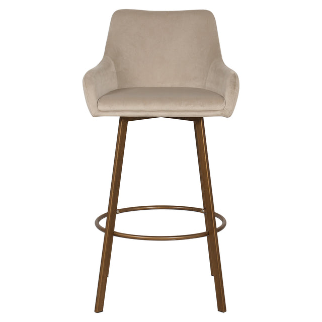 Barstoel Cressida high back khaki velvet (set of 2) (Quartz Khaki 903) van Richmond Interiors – Luxe comfort op maat van PureWonen. Vraag naar de beste prijs.