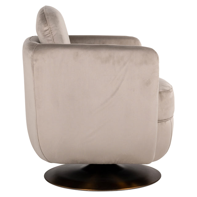 Draaifauteuil Turner khaki velvet fire retardant (FR-Quartz 903 Khaki) van Richmond Interiors – Luxe comfort op maat van PureWonen. Vraag naar de beste prijs.