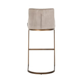 Barstoel Bolton khaki velvet / brushed gold fire retardant (FR-Quartz 903 Khaki) van Richmond Interiors – Luxe comfort op maat van PureWonen. Vraag naar de beste prijs.