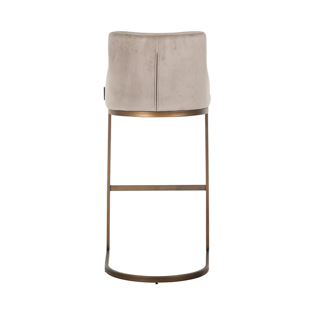 Barstoel Bolton khaki velvet / brushed gold fire retardant (FR-Quartz 903 Khaki) van Richmond Interiors – Luxe comfort op maat van PureWonen. Vraag naar de beste prijs.