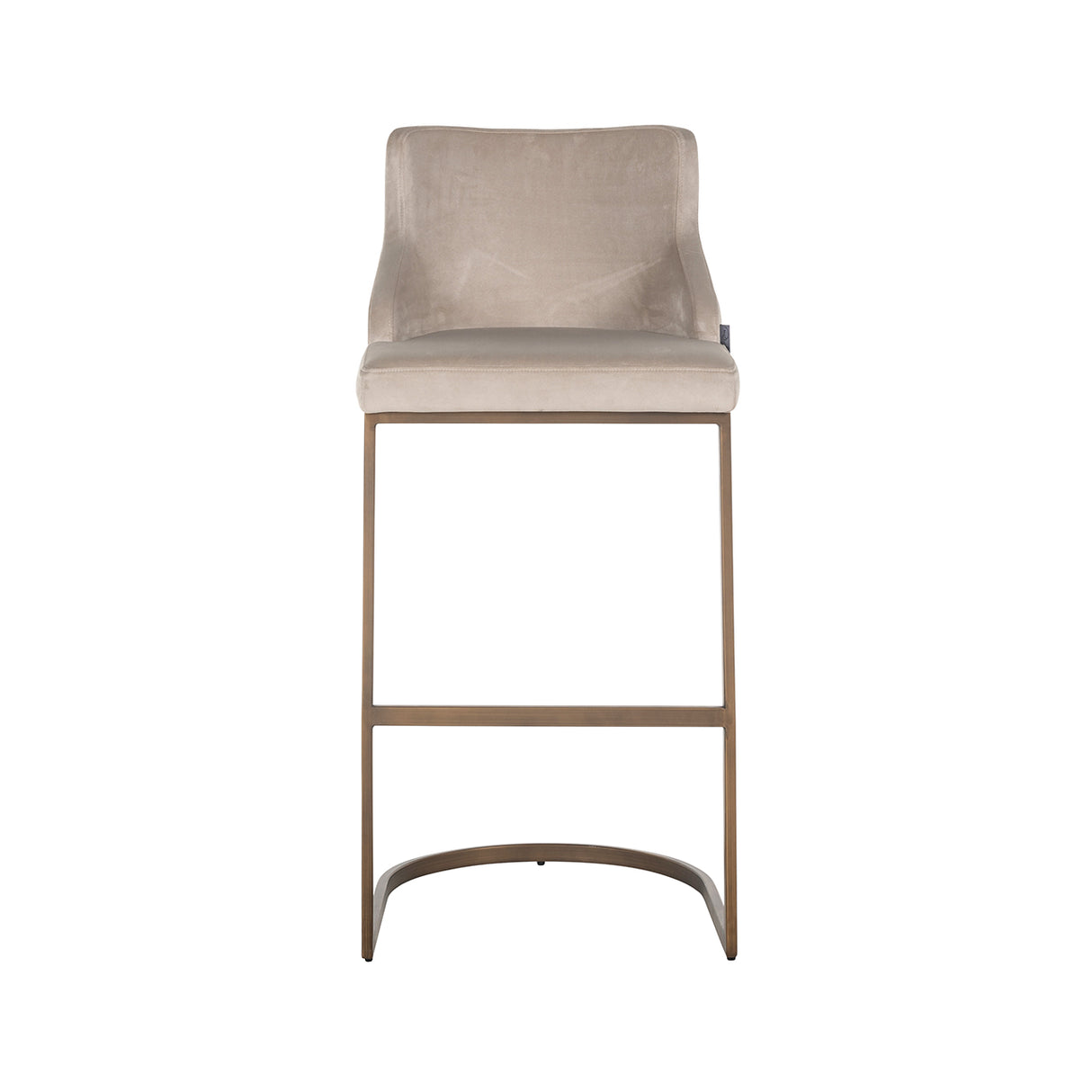 Barstoel Bolton khaki velvet / brushed gold fire retardant (FR-Quartz 903 Khaki) van Richmond Interiors – Luxe comfort op maat van PureWonen. Vraag naar de beste prijs.