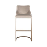 Barstoel Bolton khaki velvet / brushed gold fire retardant (FR-Quartz 903 Khaki) van Richmond Interiors – Luxe comfort op maat van PureWonen. Vraag naar de beste prijs.