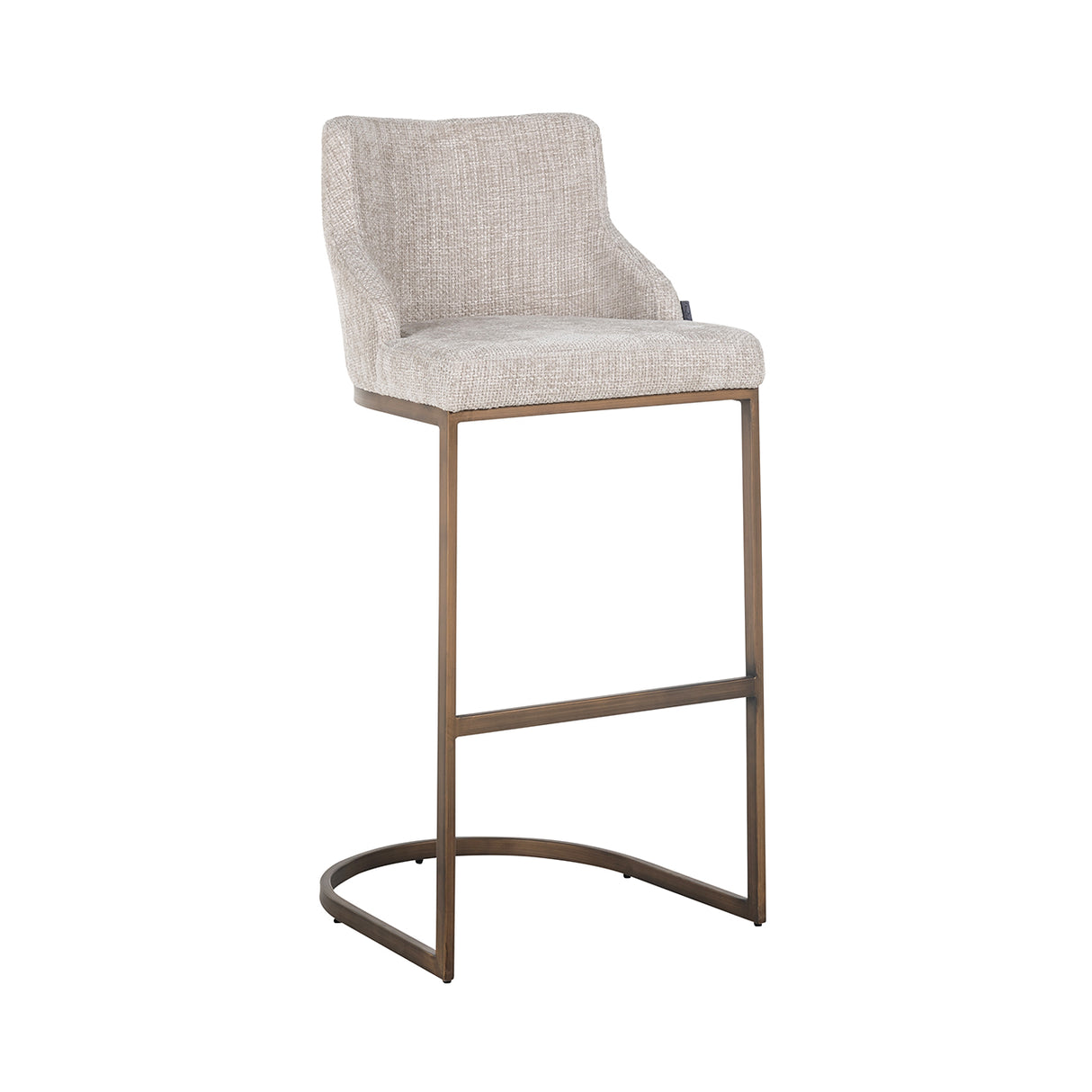 Barstoel Bolton natural renegade / brushed gold (Renegade Natural 01) van Richmond Interiors – Luxe comfort op maat van PureWonen. Vraag naar de beste prijs.
