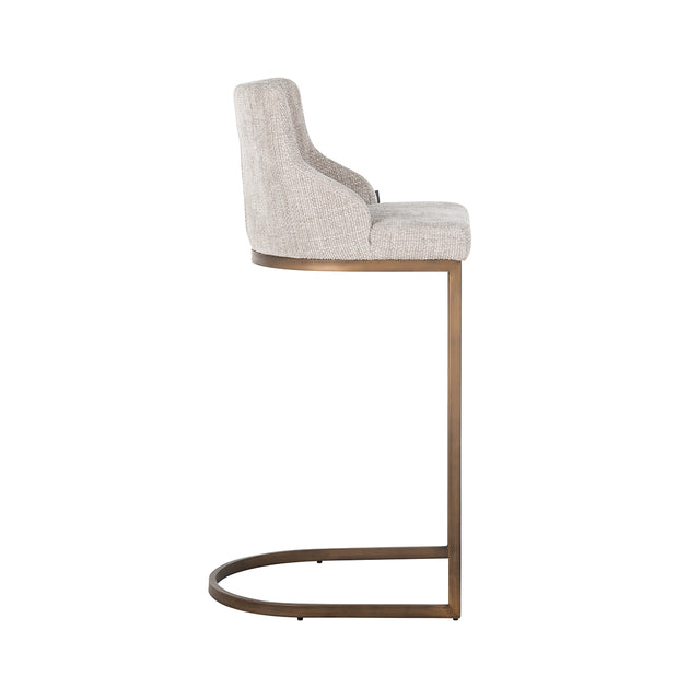 Barstoel Bolton natural renegade / brushed gold (Renegade Natural 01) van Richmond Interiors – Luxe comfort op maat van PureWonen. Vraag naar de beste prijs.