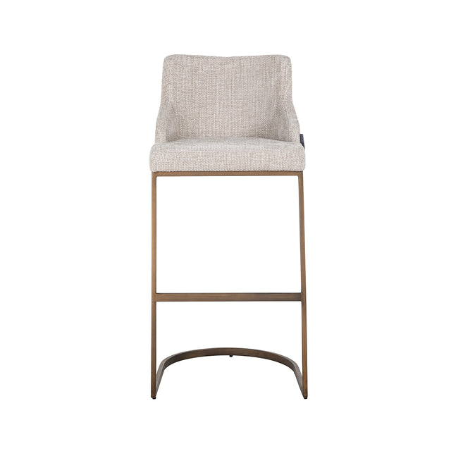 Barstoel Bolton natural renegade / brushed gold (Renegade Natural 01) van Richmond Interiors – Luxe comfort op maat van PureWonen. Vraag naar de beste prijs.
