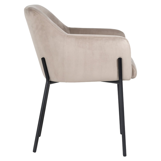 Stoel Fay khaki velvet fire retardant (FR-Quartz 903 Khaki) van Richmond Interiors – Luxe comfort op maat van PureWonen. Vraag naar de beste prijs.