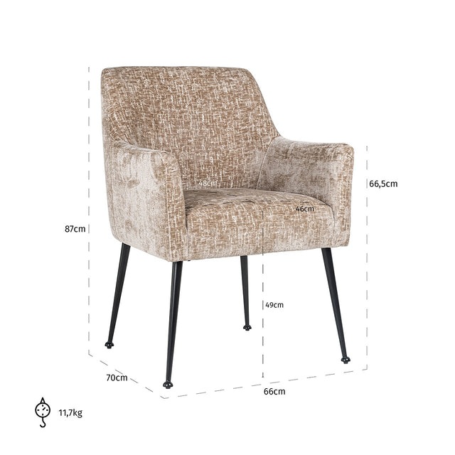 Stoel Harley shitake island (Shitake Island 124) van Richmond Interiors – Luxe comfort op maat van PureWonen. Vraag naar de beste prijs.