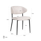 Stoel Bea (set van 2) Lovely Cream (Be Lovely 11 Cream) van Richmond Interiors – Luxe comfort op maat van PureWonen. Vraag naar de beste prijs.