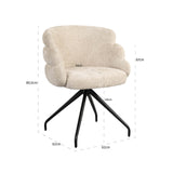 Draaistoel Kayla cream unicorn (Unicorn 11 cream) van Richmond Interiors – Luxe comfort op maat van PureWonen. Vraag naar de beste prijs.