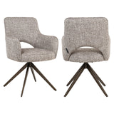 Eetkamerstoel Ginerva earth tweed swivel