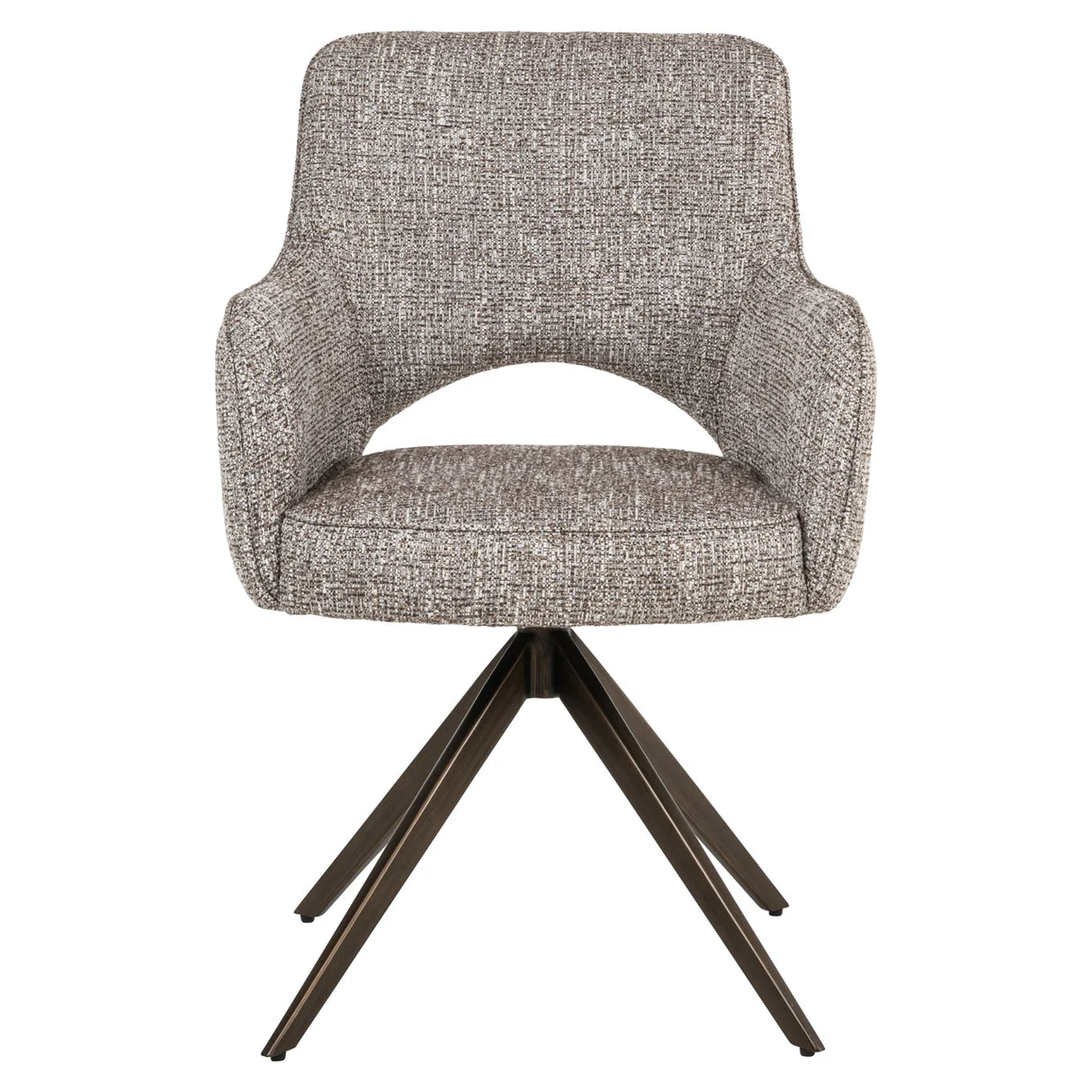 Eetkamerstoel Ginerva earth tweed swivel