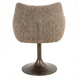Eetkamerstoel Aldo brown tweed swivel