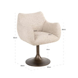 Eetkamerstoel Aldo brown tweed swivel