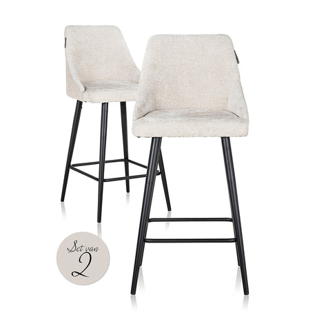 Counter stoel Brooke cream unicorn (set van 2) (Unicorn 11 cream) van Richmond Interiors – Luxe comfort op maat van PureWonen. Vraag naar de beste prijs.