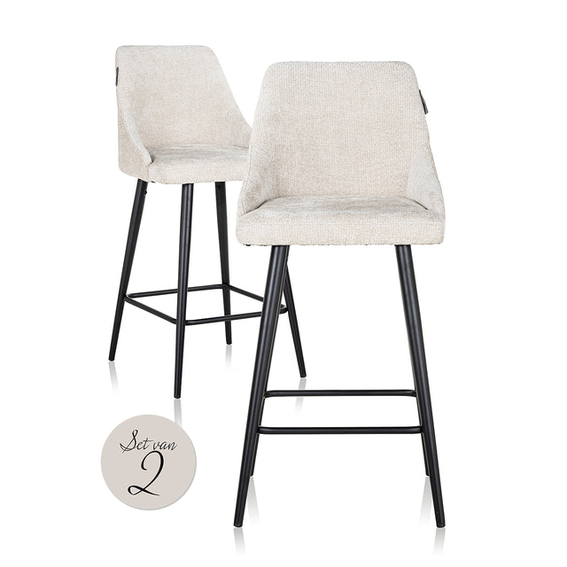 Counter stoel Brooke cream unicorn (set van 2) (Unicorn 11 cream) van Richmond Interiors – Luxe comfort op maat van PureWonen. Vraag naar de beste prijs.