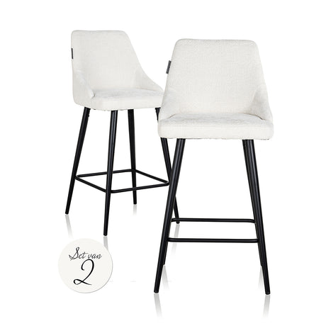 Counter stoel Brooke white unicorn (set van 2) (Unicorn 02 white) van Richmond Interiors – Luxe comfort op maat van PureWonen. Vraag naar de beste prijs.