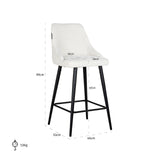 Counter stoel Brooke white unicorn (set van 2) (Unicorn 02 white) van Richmond Interiors – Luxe comfort op maat van PureWonen. Vraag naar de beste prijs.