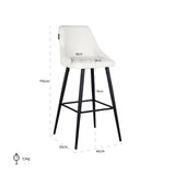 Bar stoel Brooke white unicorn (set van 2) (Unicorn 02 white) van Richmond Interiors – Luxe comfort op maat van PureWonen. Vraag naar de beste prijs.