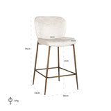Counterstoel Darby cream fusion (Fusion cream 02) van Richmond Interiors – Luxe comfort op maat van PureWonen. Vraag naar de beste prijs.