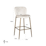 Barstoel Darby cream fusion (Fusion cream 02) van Richmond Interiors – Luxe comfort op maat van PureWonen. Vraag naar de beste prijs.